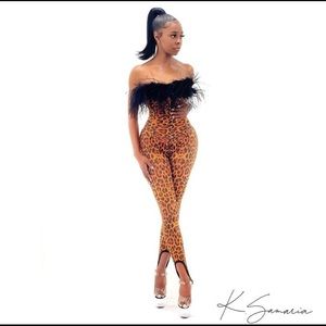 Exotic Cheetah Corset Set